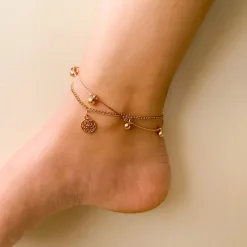 Limited Antique Bronze Layered Anklet At TATOSPIZZAS